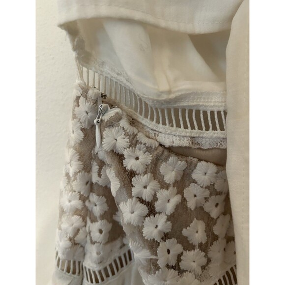 Selfie Leslie Aramis Strapless Lace And Ruffle Mini Dress White Size Small - Picture 7 of 10